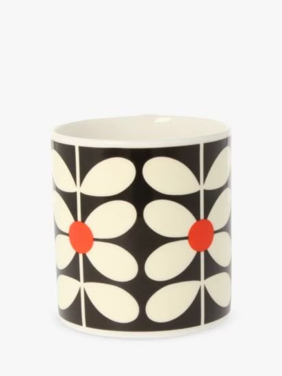 Sixties Bone China Mug, 350ml, Navy/Multi