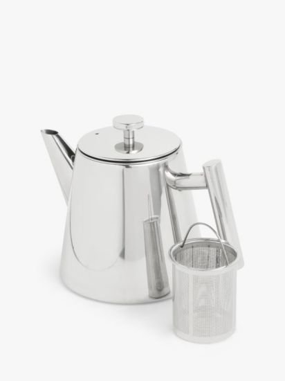 Double Wall Teapot with Infuser, 1.2L, Stainless Steel