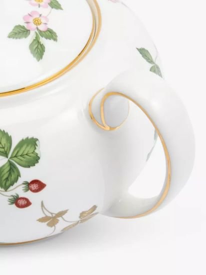 Wild Strawberry Fine Bone China Teapot, 800ml